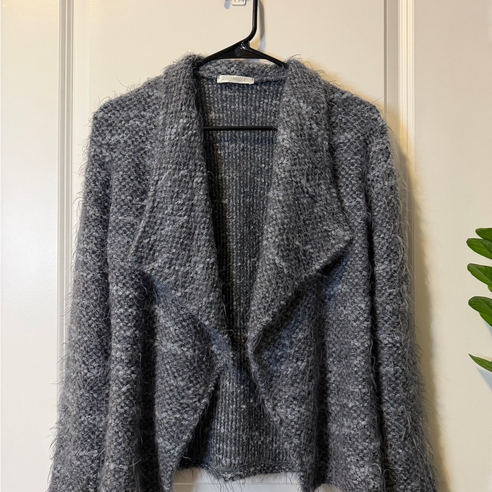 Nara Mague Italian Luxury Open-Front Cardigan